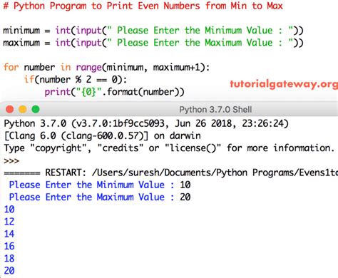 Python Program to Print Even Numbers from 1 to N .